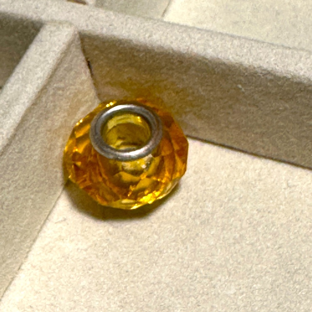 Brighton Large yellow gold charm bead for necklace or charm bracelet